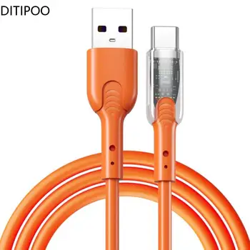 Кабель USB C мощностью 65 Вт, кабель для быстрой зарядки 6A, кабель для передачи данных Type C для мобильного телефона, кабель Micro USB для быстрой зарядки Android, USB-кабель для быстрой зарядки