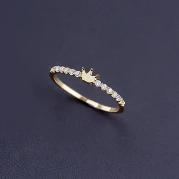 Кольцо с инкрустацией в виде короны из стерлингового серебра S925 пробы для женской моды и индивидуальности, высококачественный холодный стиль указательного пальца