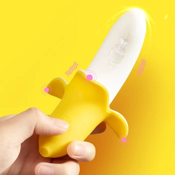 Вибратор для клитора в форме банана, вагинальный стимулятор точки G, Мягкий силиконовый фаллоимитатор, Женский мастурбатор, Милая секс-игрушка для взрослых для женщины
