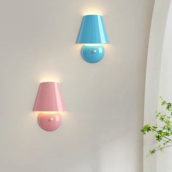 Настенный светильник для спальни, кровать, контактный выключатель Sunrei, простые современные настенные лампы для гостиной