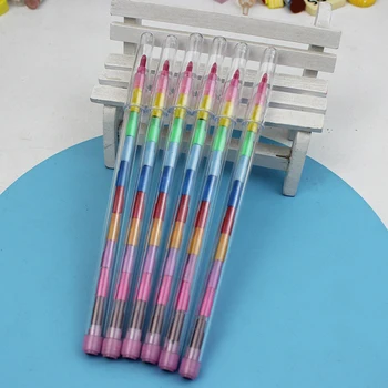 10 шт./компл. Творческий блок, 11 цветов, цветные карандаши, канцелярские принадлежности для студентов, принадлежности для рисования, профессиональные масляные ручки для граффити, антипригарная ручка