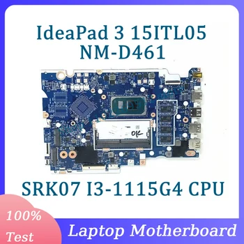 Материнская плата HS45A/HS55A NM-D461 5B21B84475 Для Lenovo IdeaPad 3 15ITL05 Материнская плата Ноутбука С процессором SRK07 I3-1115G4 4 ГБ 100% Протестирована