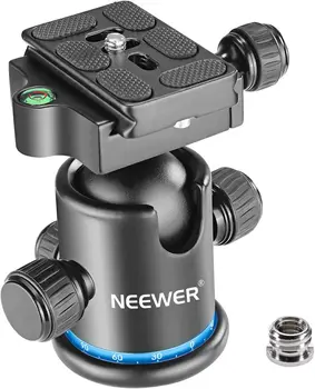 Металлический штатив Neewer Pro с шаровой головкой, вращающийся на 360 градусов, панорамный для штатива, монопода, слайдера, видеокамеры DSLR