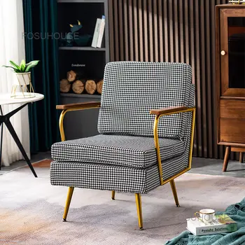Скандинавские стулья для гостиной с решеткой в виде тысячи Птиц, мебель для гостиной, Современный роскошный Балкон, кресло для отдыха, Ленивый Односпальный диван